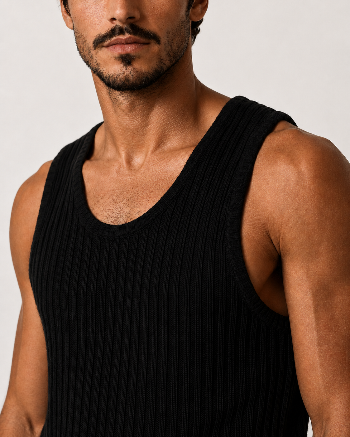 Yen Knitted Tank Top – Black