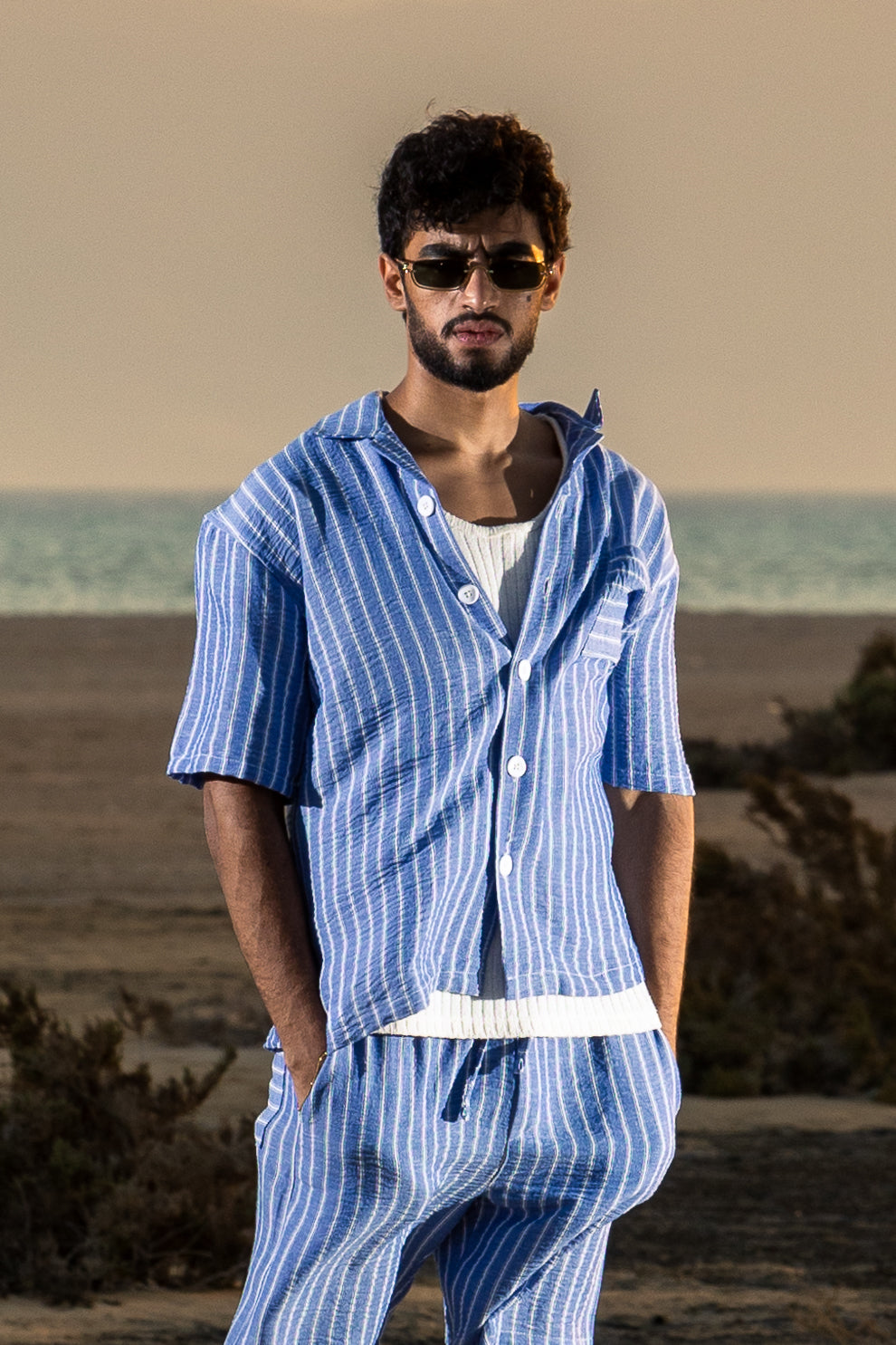 Medina Tide – Striped Linen Shirt