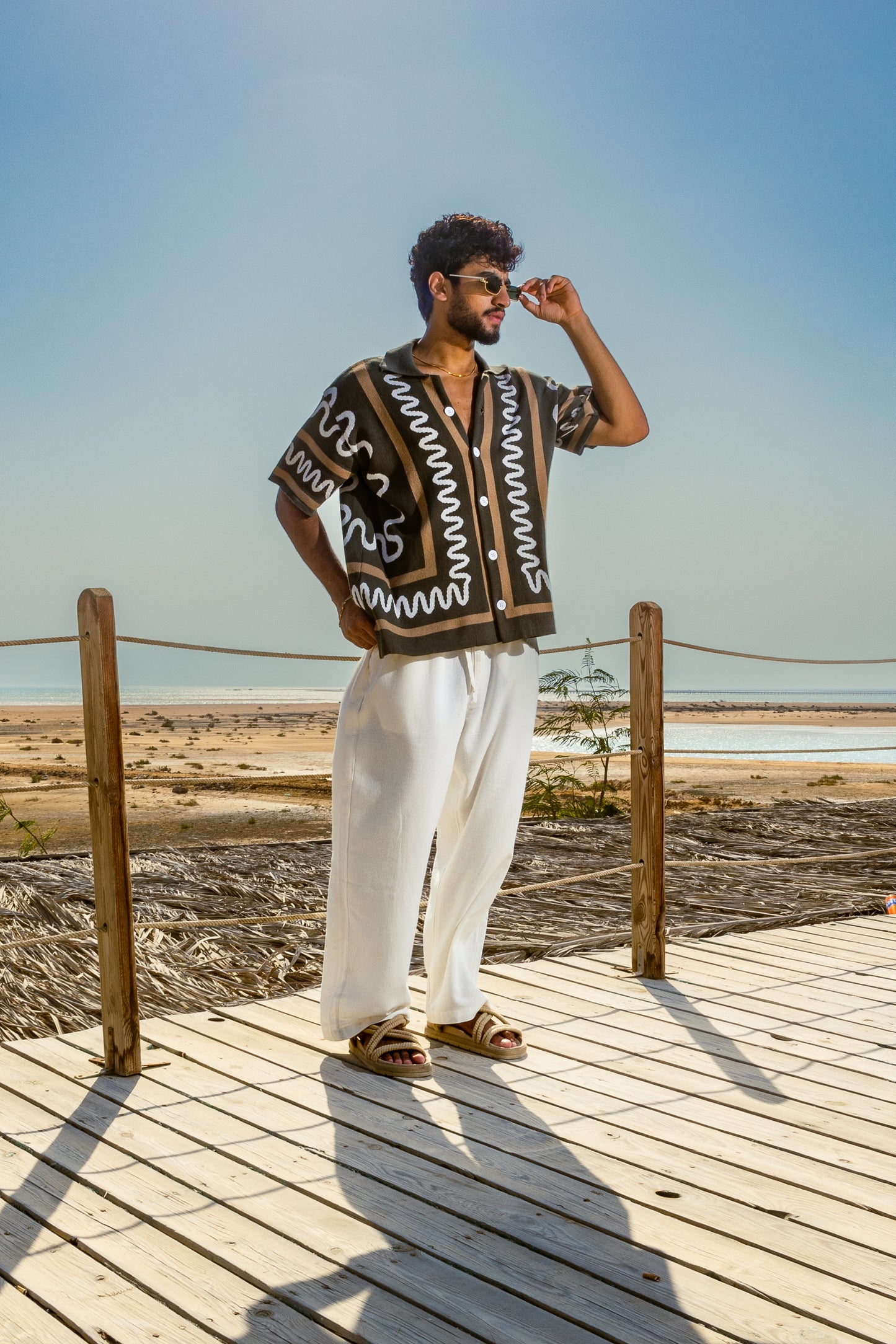 The Knitted Maze Shirt-Hunter Green