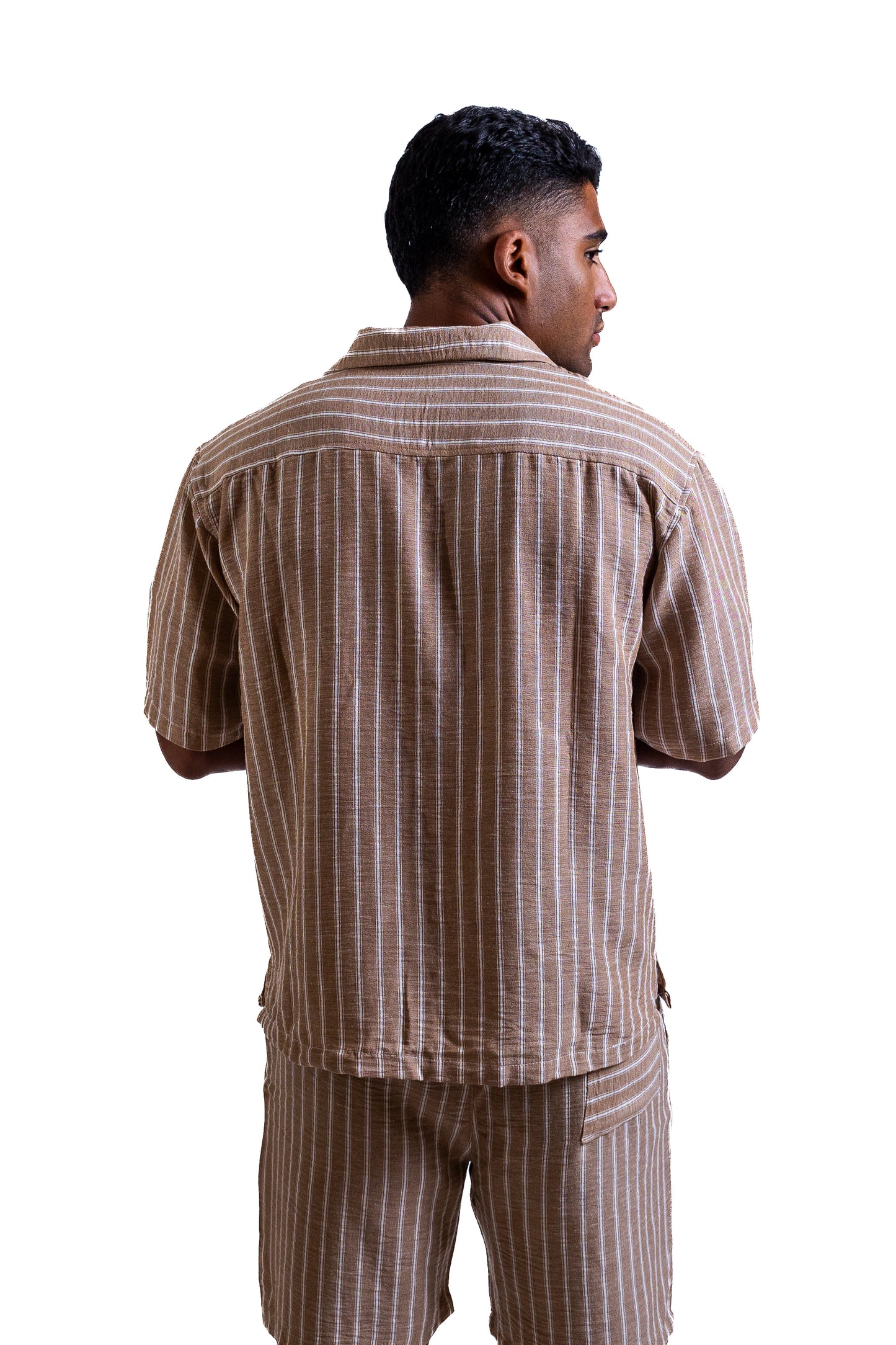 Cedars & Sand – Striped Linen Shirt
