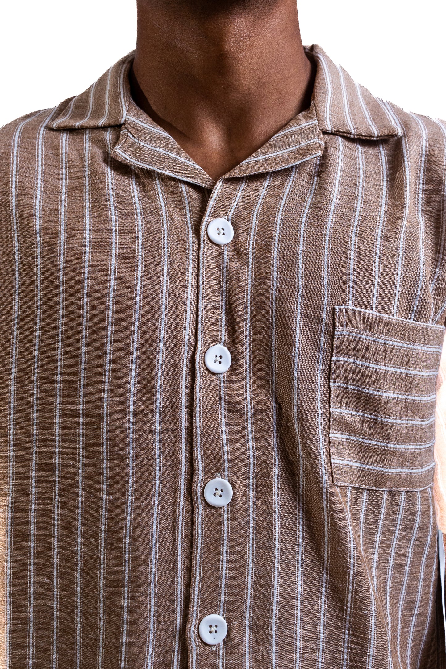 Cedars & Sand – Striped Linen Shirt