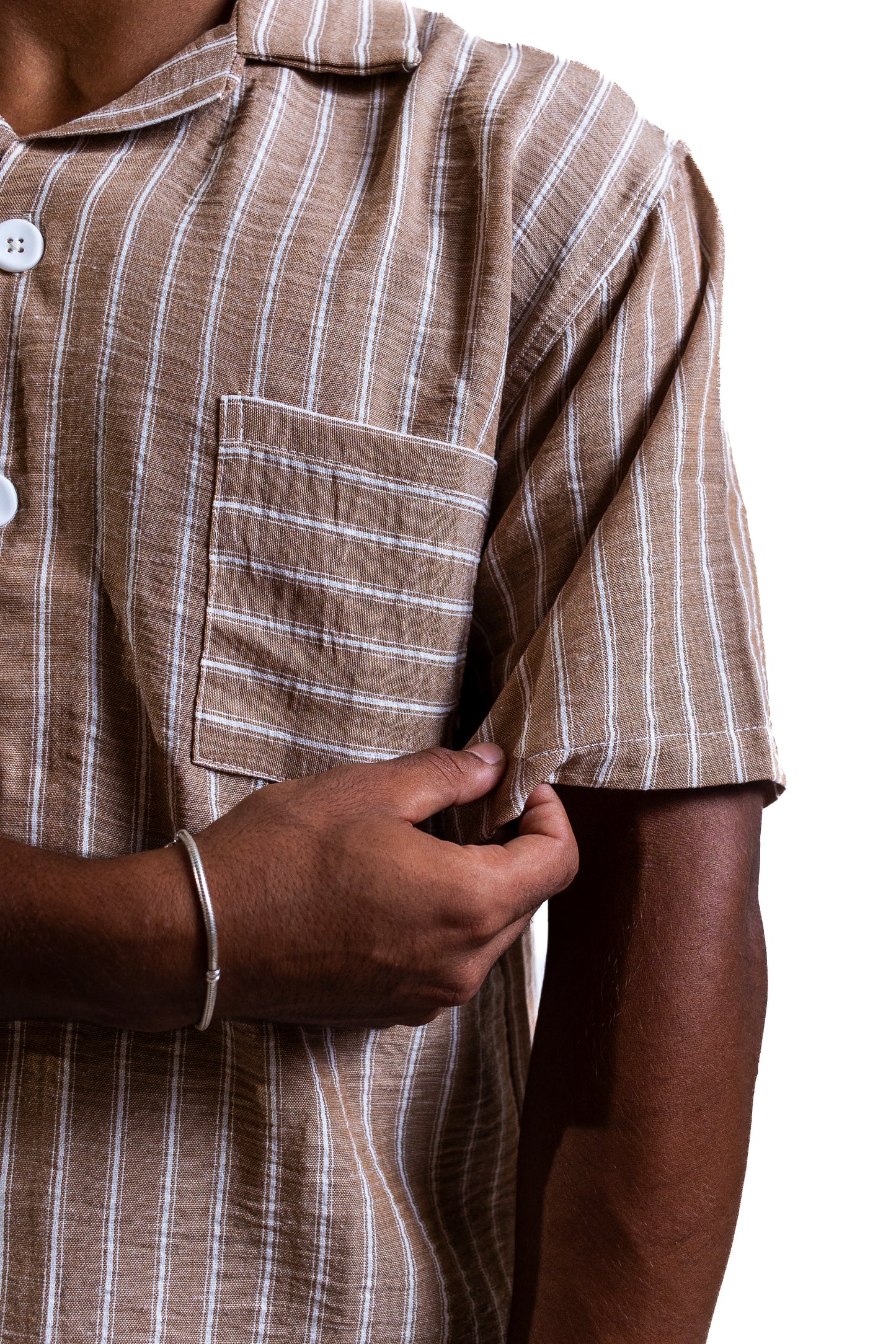 Cedars & Sand – Striped Linen Shirt