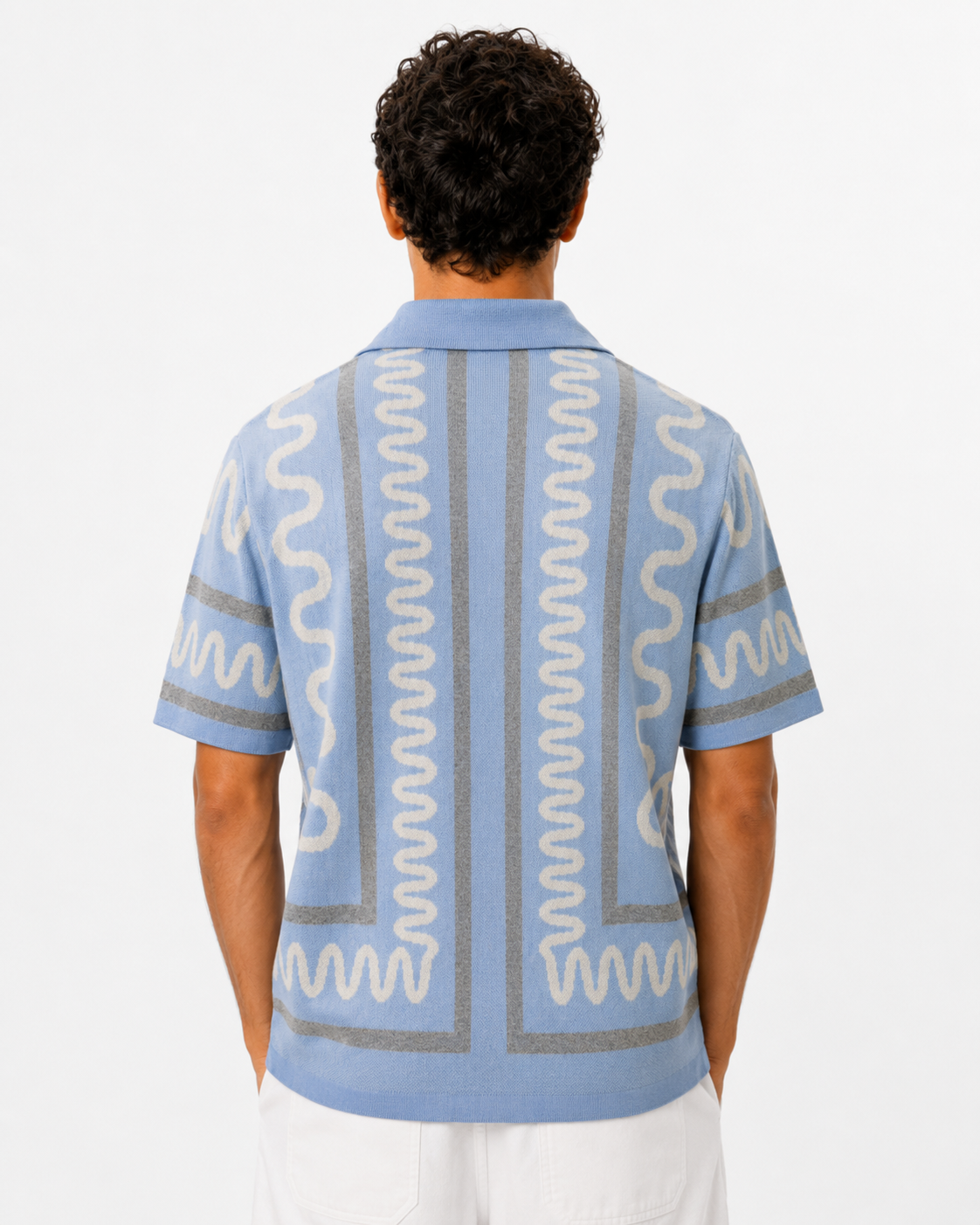 The Knitted Maze Shirt – Baby Blue