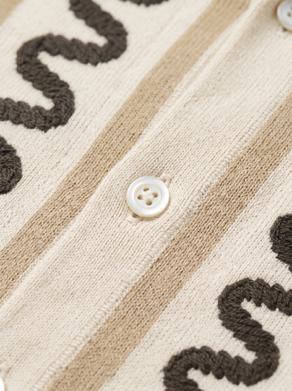 The Knitted Maze Shirt - Earth Beige