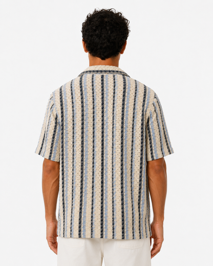 Shoreline Knitted Shirt – Blue