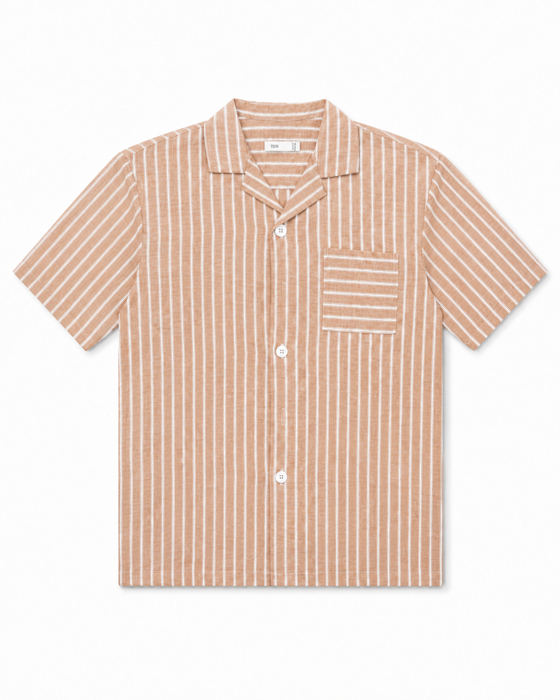 Cedars & Sand – Striped Linen Shirt