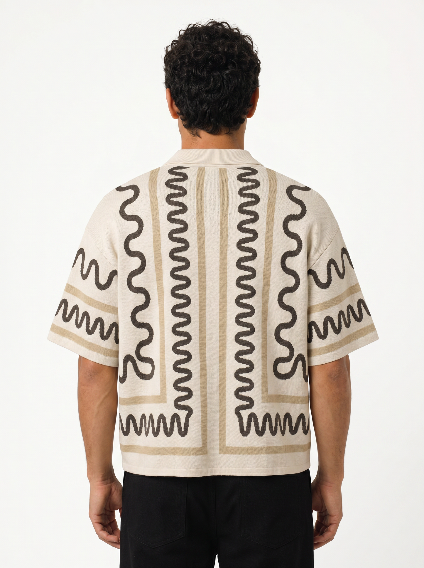 The Knitted Maze Shirt - Earth Beige