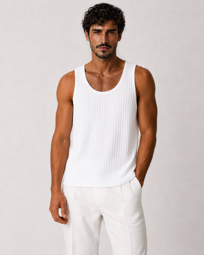 Yen Knitted Tank Top – White