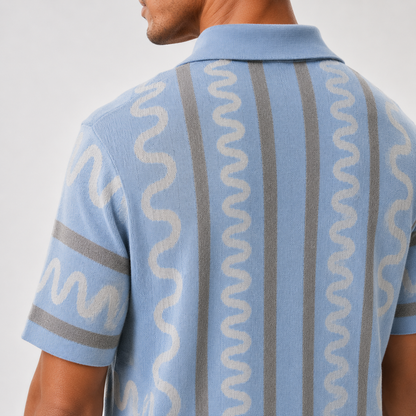 The Knitted Maze Shirt – Baby Blue