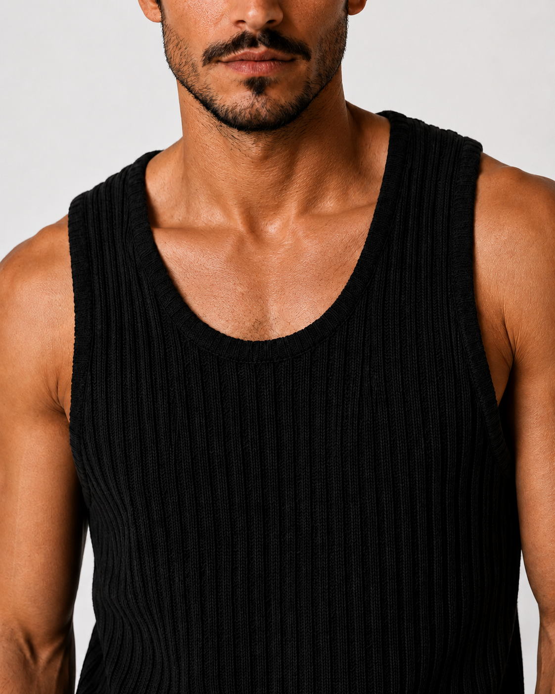Yen Knitted Tank Top – Black