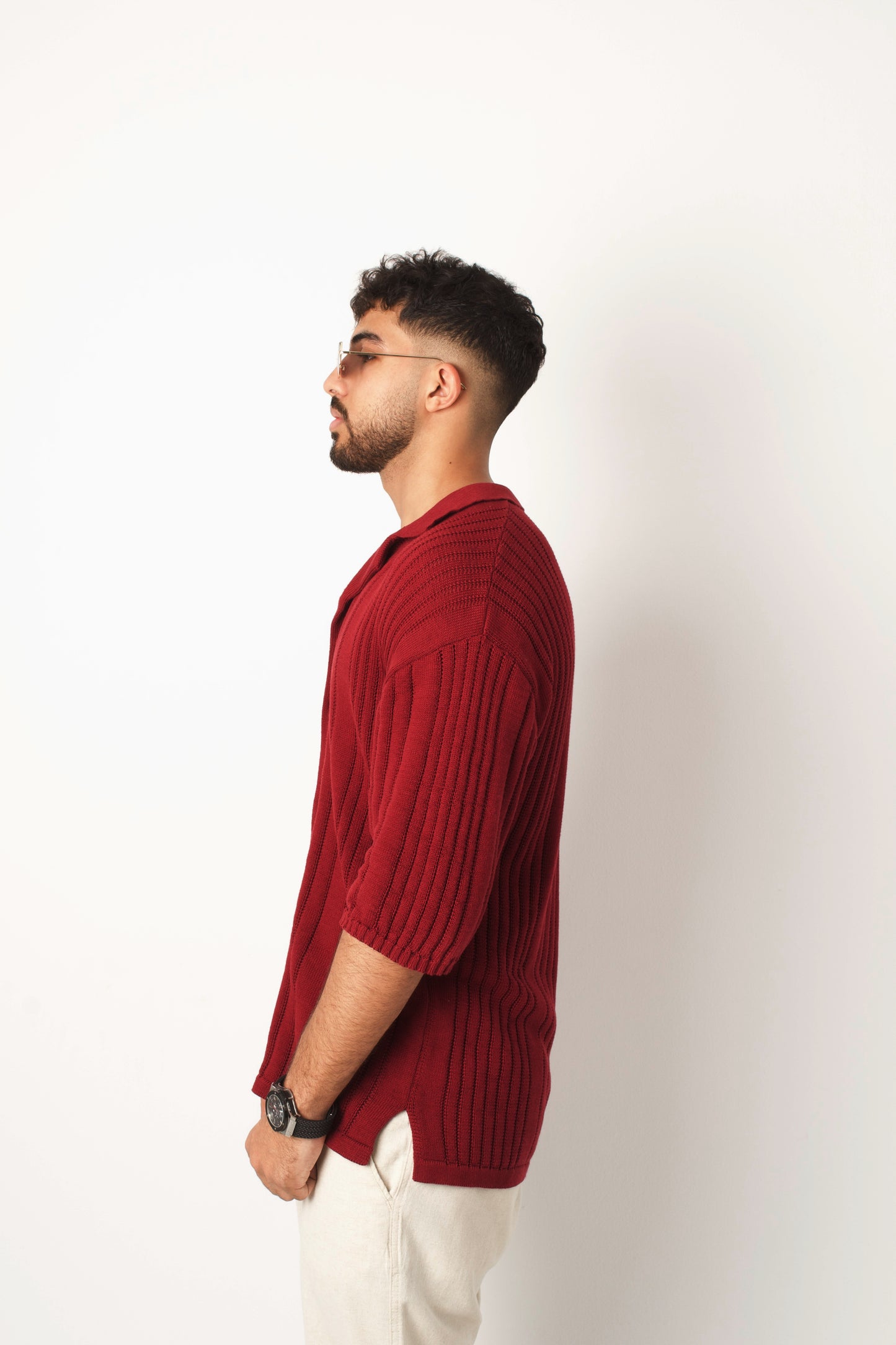 Maroon Knit Shirt