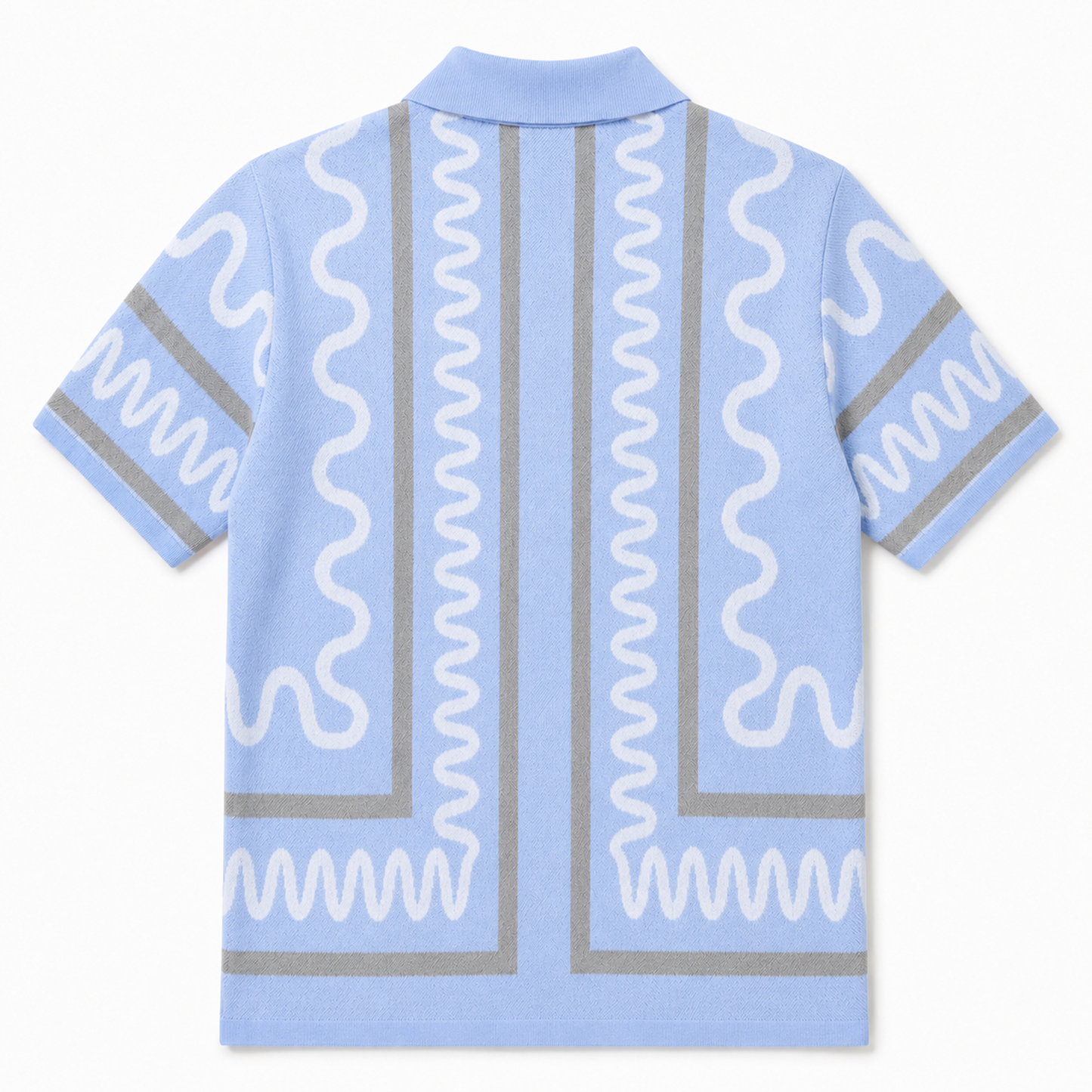 The Knitted Maze Shirt – Baby Blue