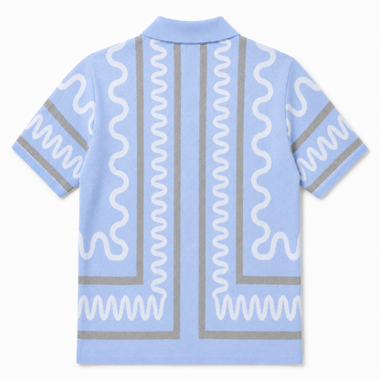 The Knitted Maze Shirt – Baby Blue