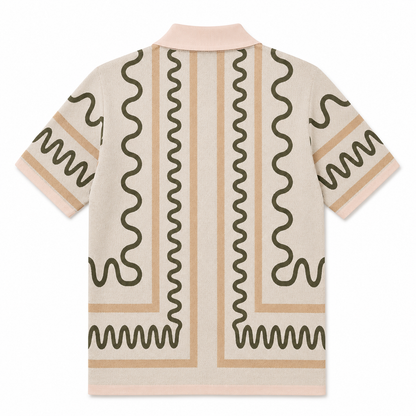 The Knitted Maze Shirt - Powder Pink