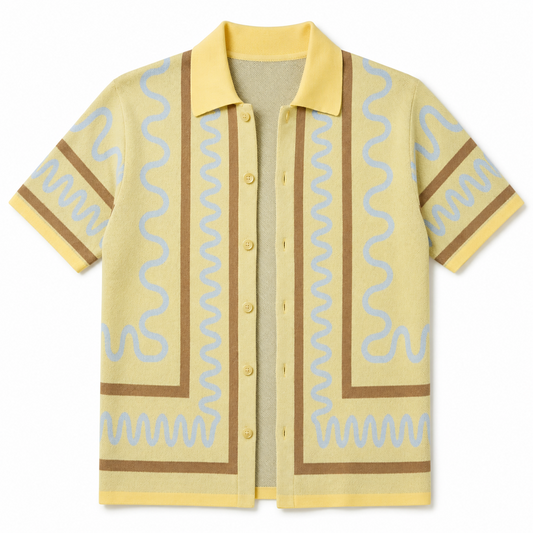 The Knitted Maze Shirt – Butter Yellow