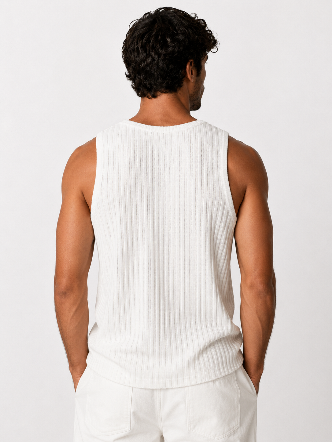 Yen Knitted Tank Top – White