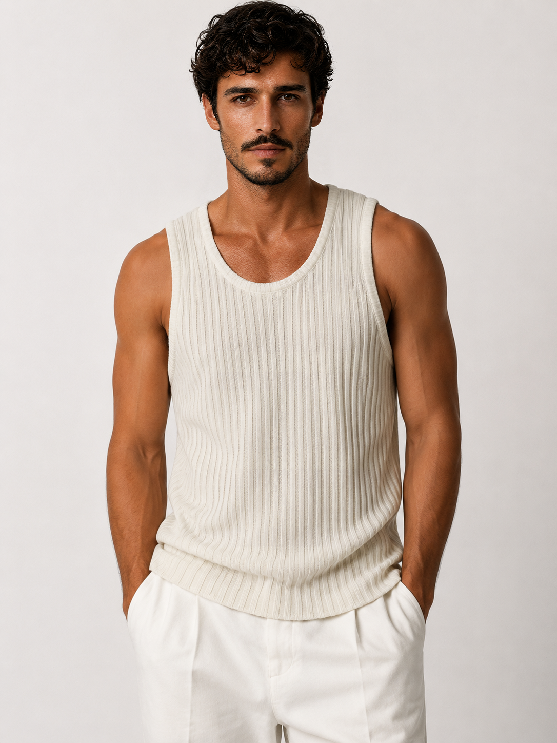 Yen Knitted Tank Top – Off White