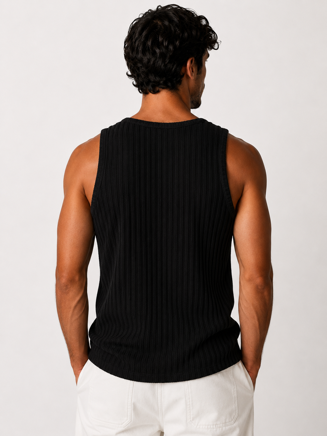 Yen Knitted Tank Top – Black