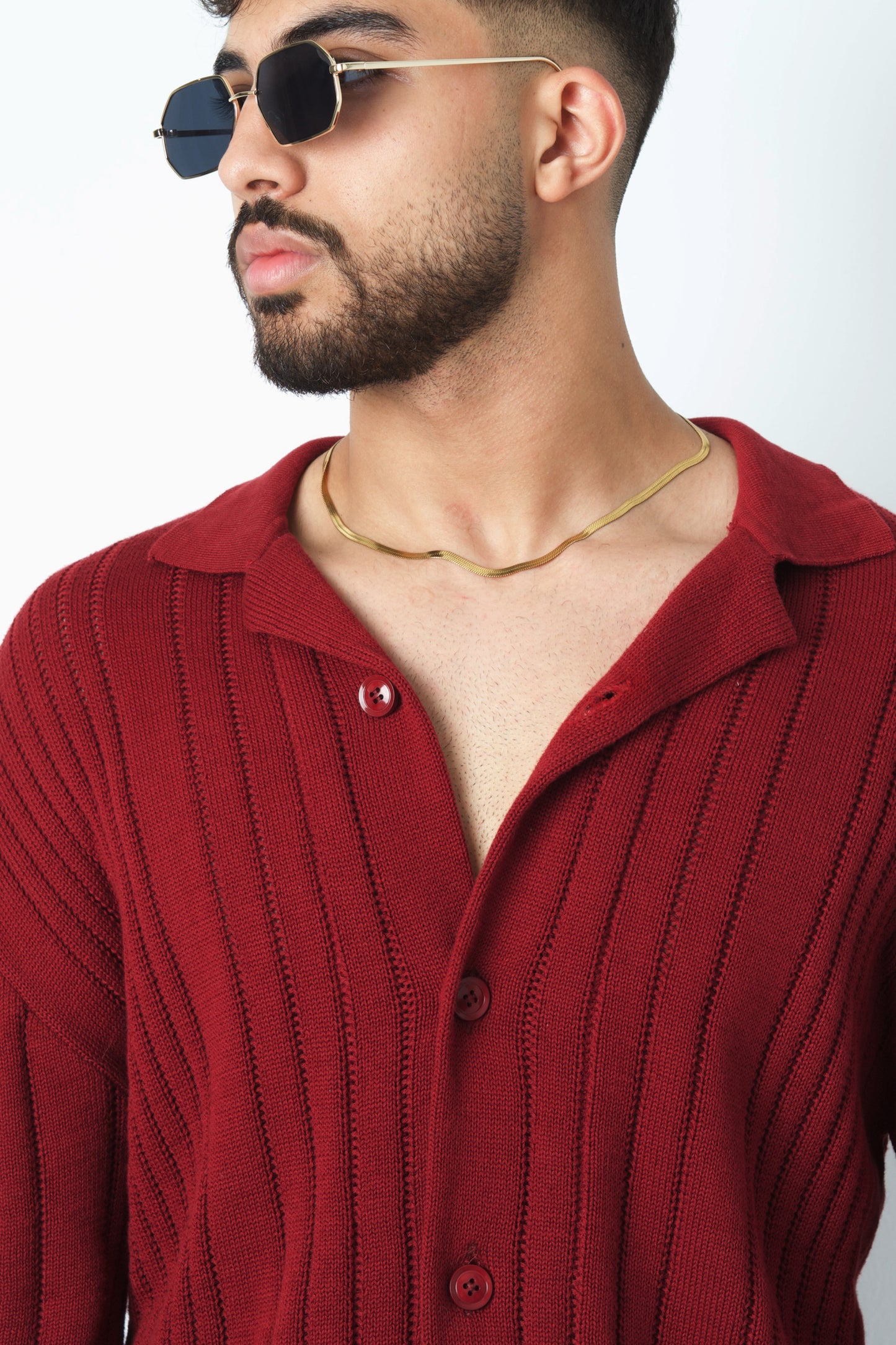 Maroon Knit Shirt