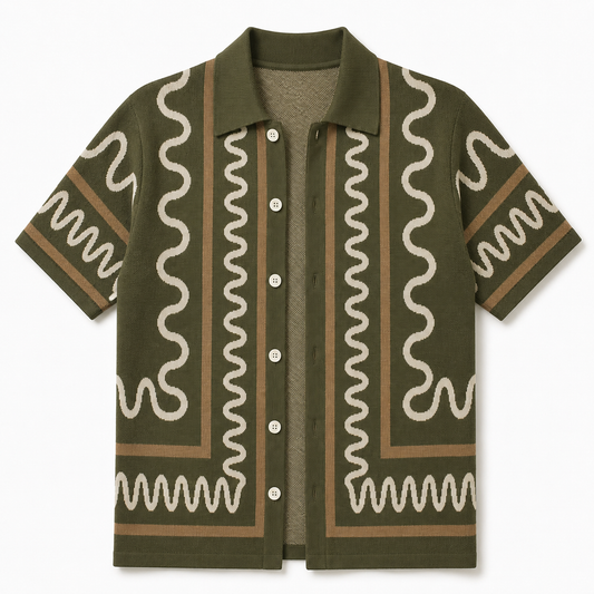 The Knitted Maze Shirt-Hunter Green