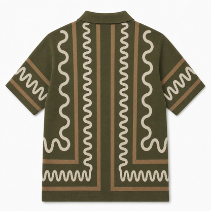 The Knitted Maze Shirt-Hunter Green