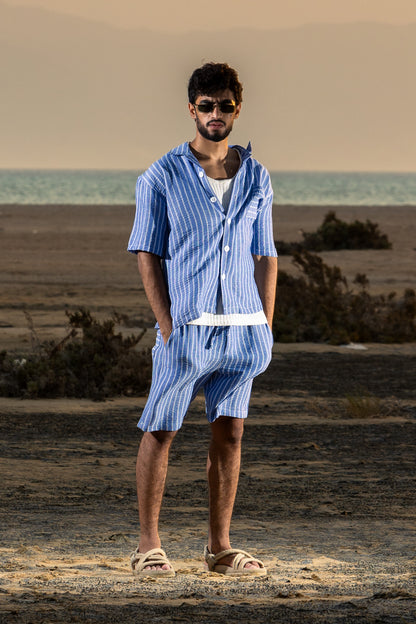 Medina Tide – Striped Linen Shorts