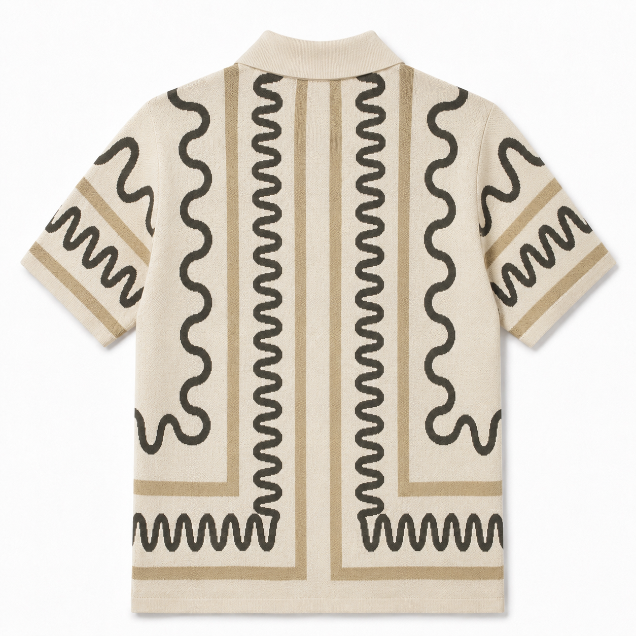 The Knitted Maze Shirt - Earth Beige
