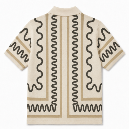The Knitted Maze Shirt - Earth Beige