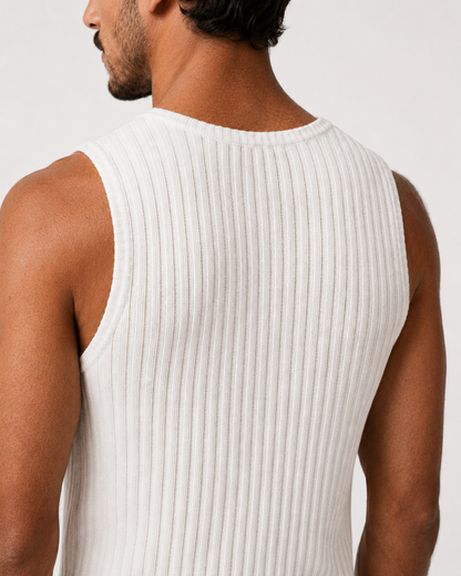 Yen Knitted Tank Top – White