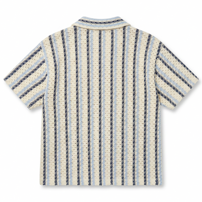Shoreline Knitted Shirt – Blue