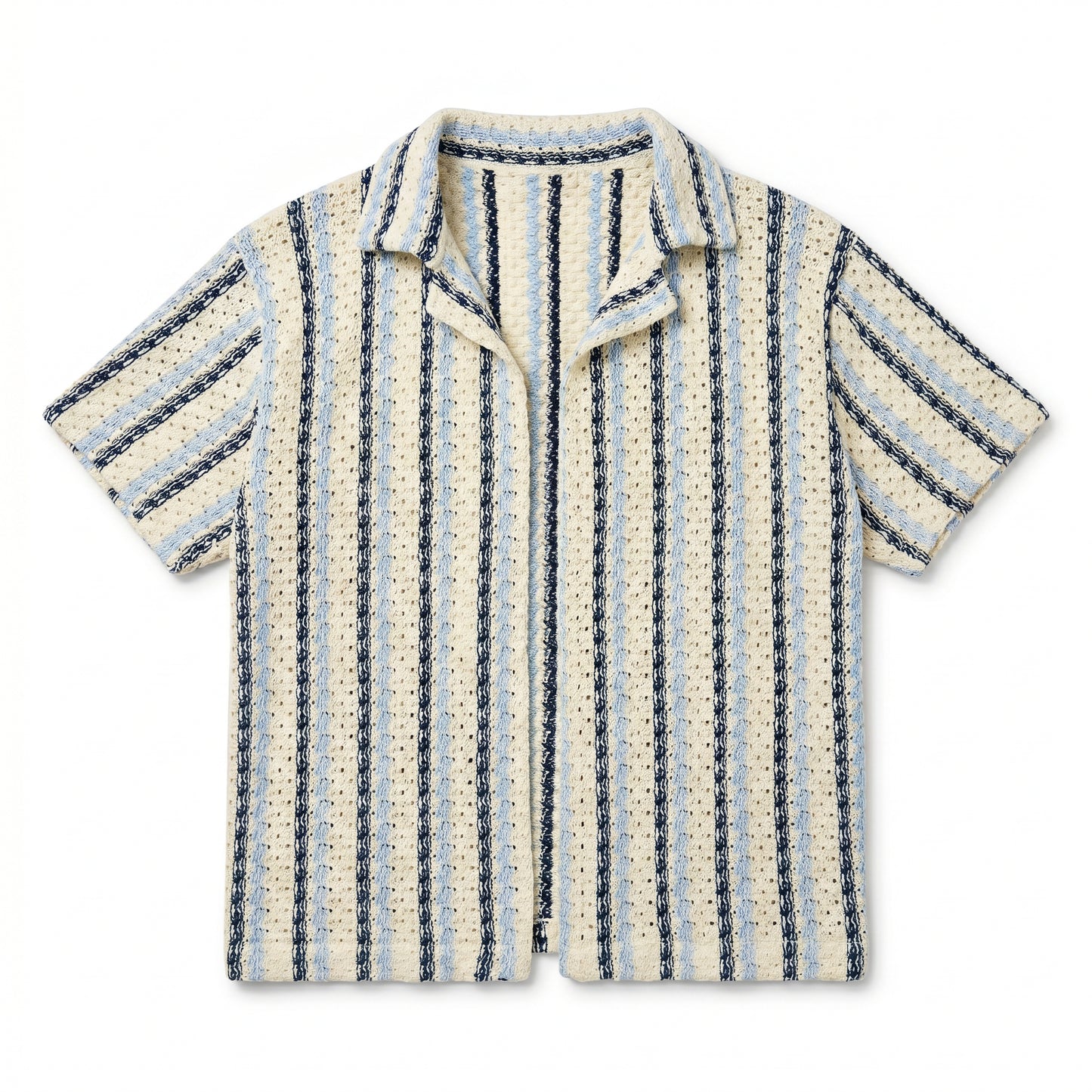 Shoreline Knitted Shirt – Blue