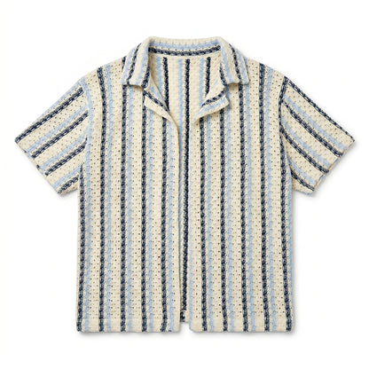 Shoreline Knitted Shirt – Blue
