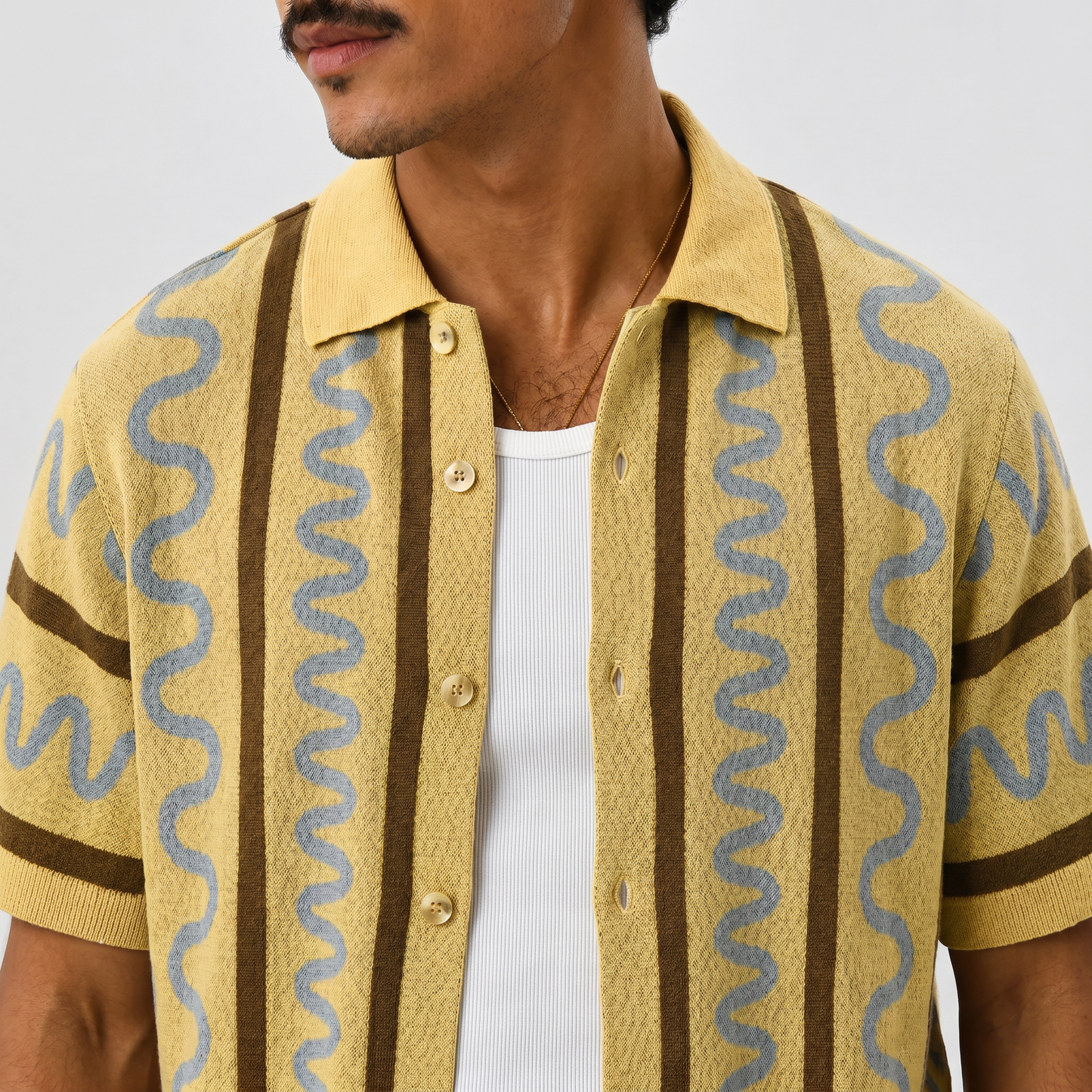 The Knitted Maze Shirt – Butter Yellow