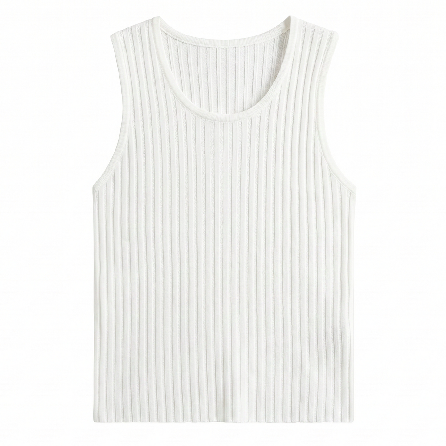 Yen Knitted Tank Top – White