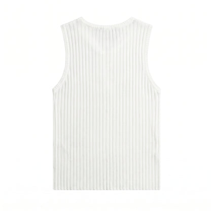 Yen Knitted Tank Top – White