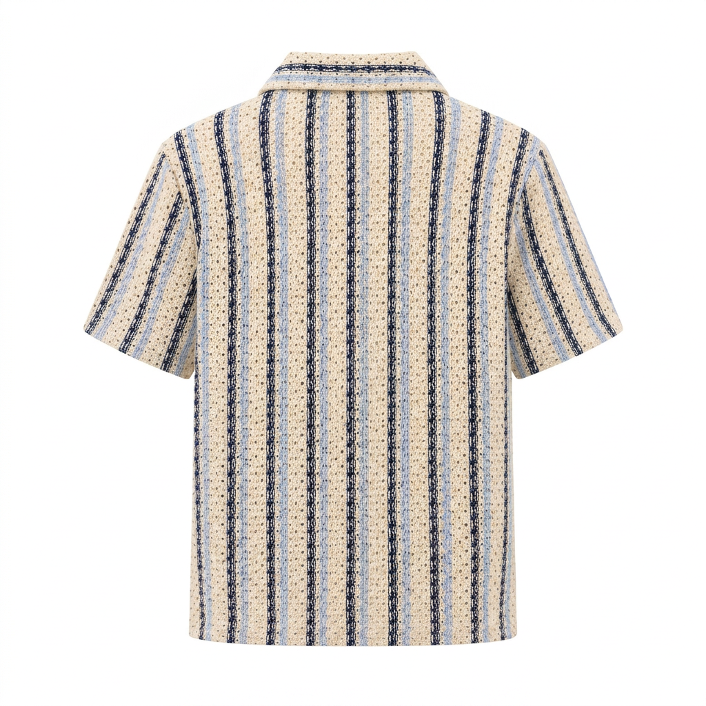 Shoreline Knitted Shirt – Blue