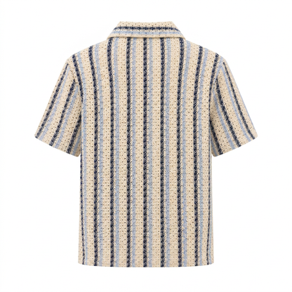 Shoreline Knitted Shirt – Blue