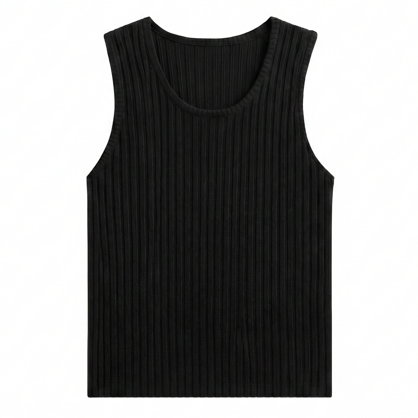 Yen Knitted Tank Top – Black