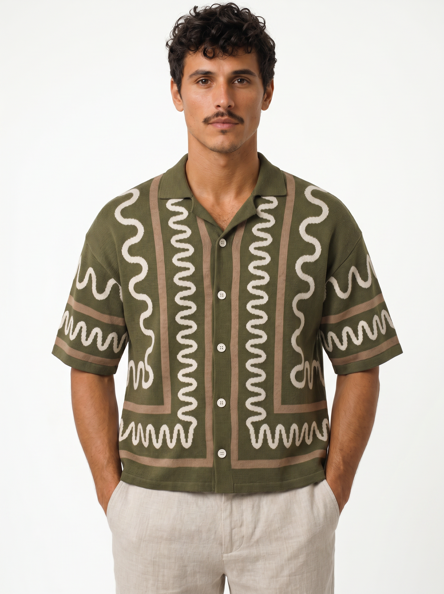 The Knitted Maze Shirt-Hunter Green