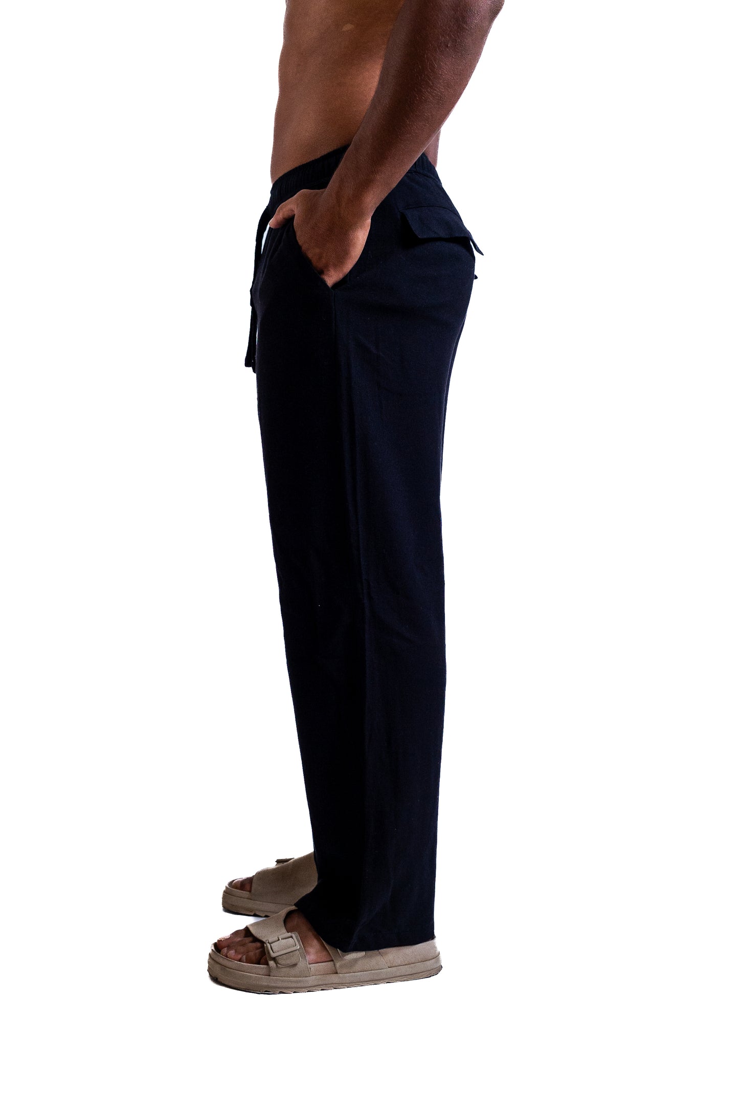 Layali Noir – Linen Pants
